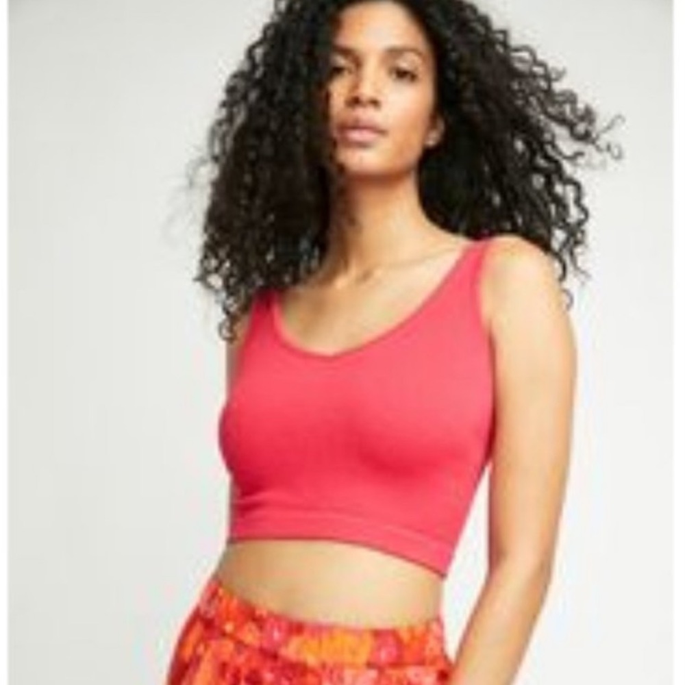 🆓 Free People Ribbed Cherry Tank Top NWT